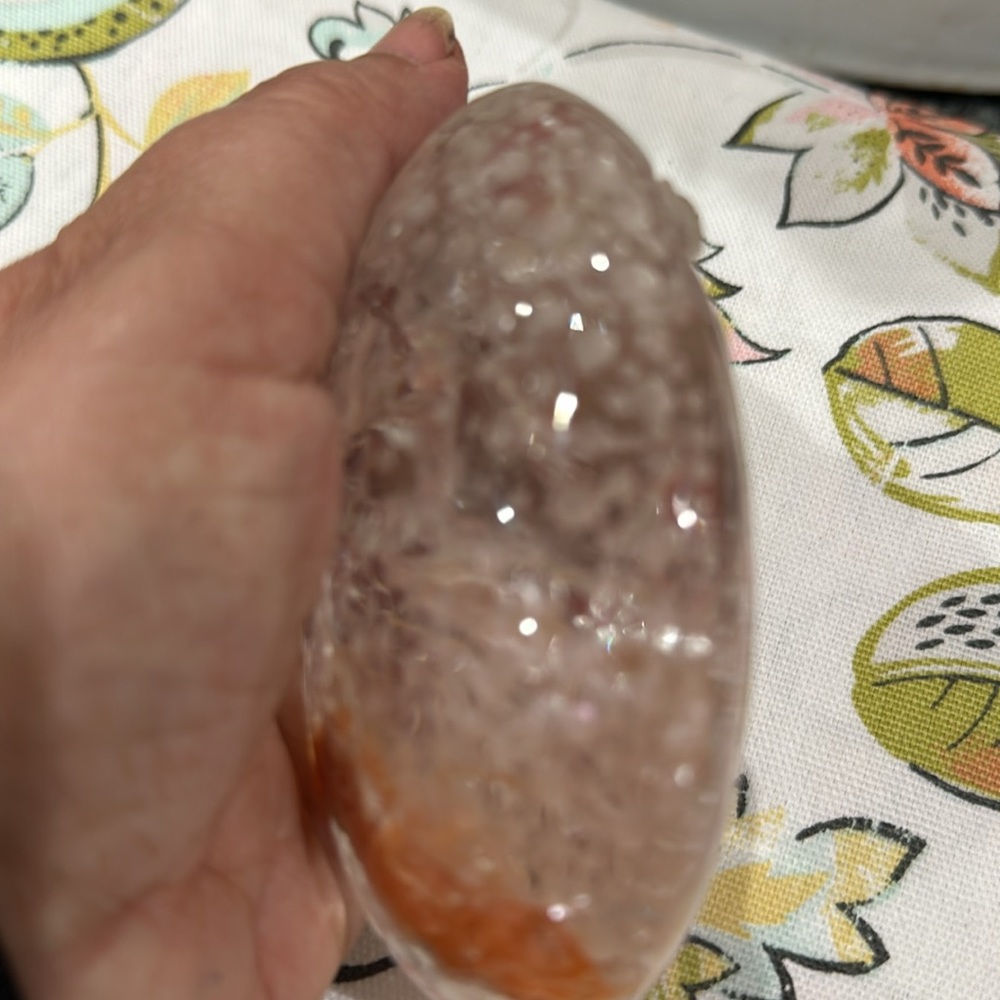 Rare Rabbit hair carved crystal quartz Buddha stone on stand - Picture 11 of 14